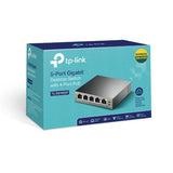 (CH)TP-Link TL-SG1005P 5-Port Gigabit Desktop Switch with 4-Port PoE, 5 Gigabit RJ45 ports including 4 PoE por