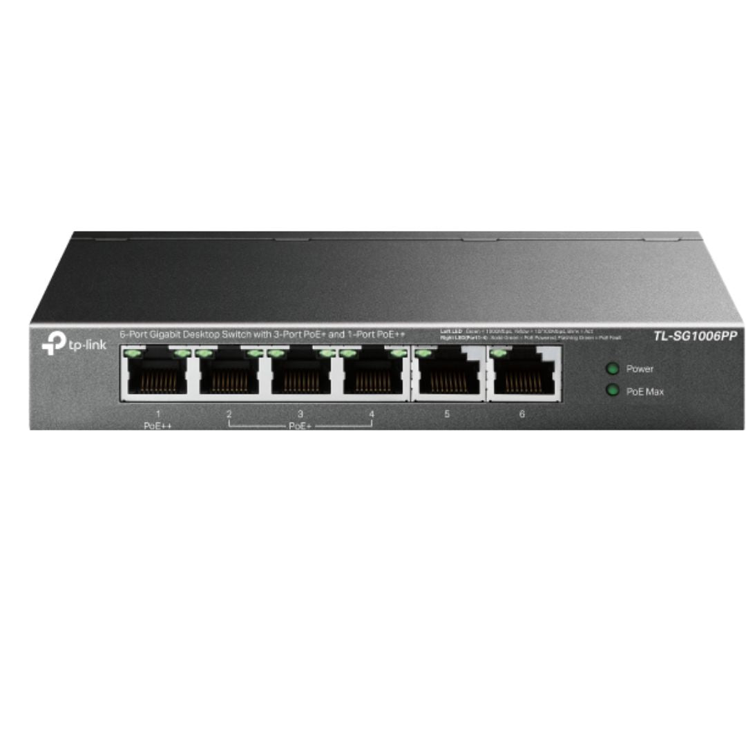 TP-Link TL-SG1006PP 6-Port Gigabit Desktop PoE++ Switch TP-LINK