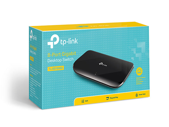 TP-Link 8-Port Gigabit Unmanaged Switch - Plug & Play Network Hub