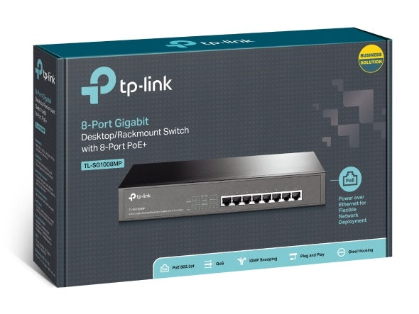TP-Link TL-SG1008MP 8-Port Gigabit PoE+ Switch