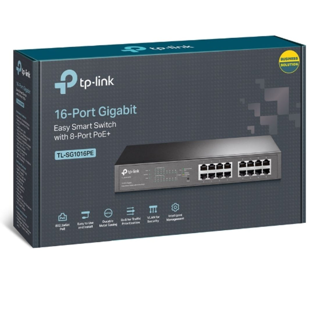 16-Port Gigabit PoE+ Smart Switch for Home & Office