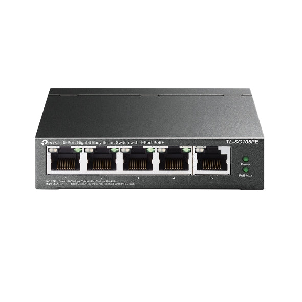 TP-Link 5-Port Gigabit PoE+ Easy Smart Switch TL-SG105PE TP-LINK