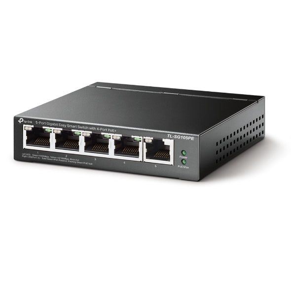 TP-Link 5-Port Gigabit PoE+ Easy Smart Switch TL-SG105PE TP-LINK