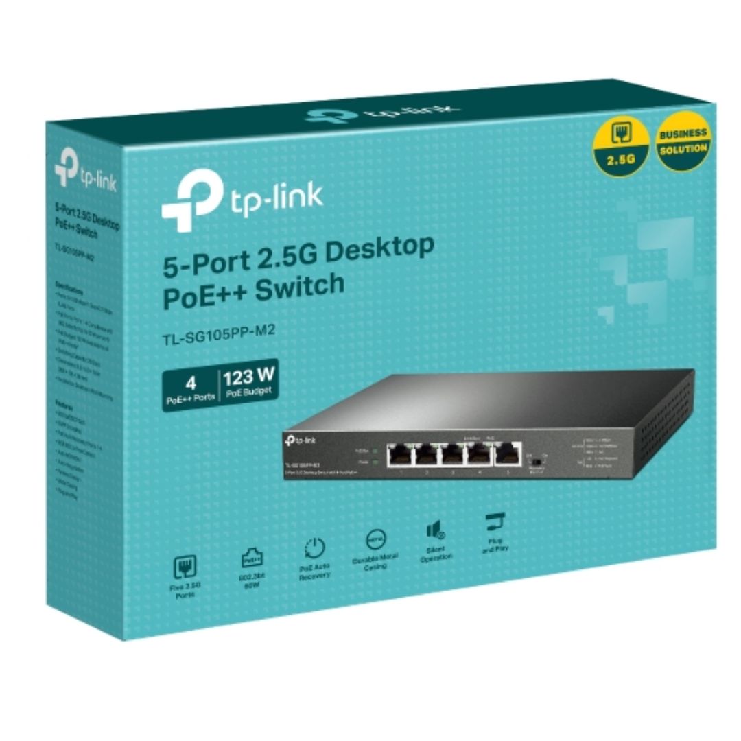 TP-Link 5-Port 2.5G Multi-Gig Desktop Switch with 4-Port PoE++