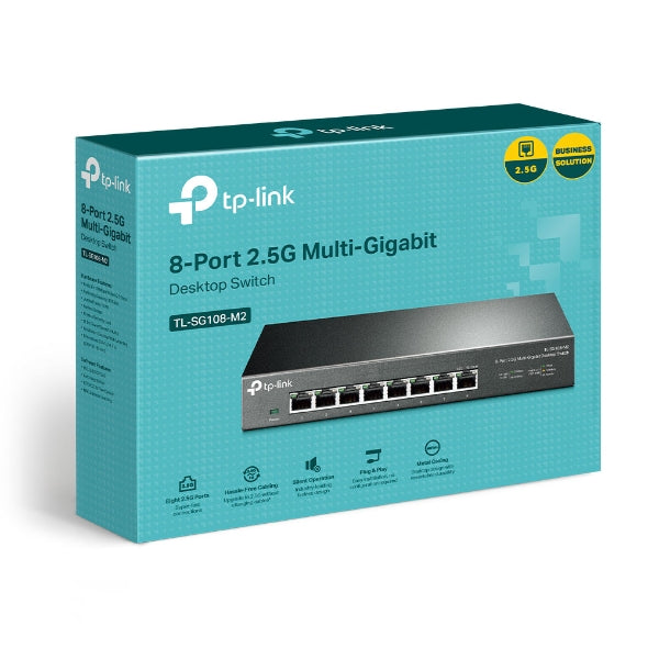 TP-Link 8-Port 2.5G Desktop Switch TL-SG108-M2 | Ultra-Fast Ethernet