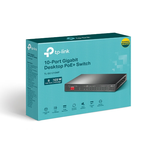 TP-Link TL-SG1210MP 10-Port Gigabit PoE+ Desktop Switch TP-LINK