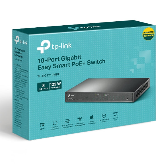TP-Link TL-SG1210MPE 10-Port Gigabit PoE+ Smart Switch