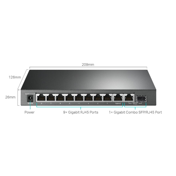 TP-Link TL-SG1210MPE 10-Port Gigabit PoE+ Smart Switch