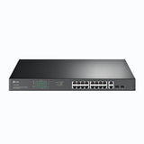 TP-Link TL-SG1218MP 18-Port Gigabit Rackmount Switch With 16 PoE+ & 2 SFP Slots, 16× Gigabit PoE+ Po - TL-SG1218MP