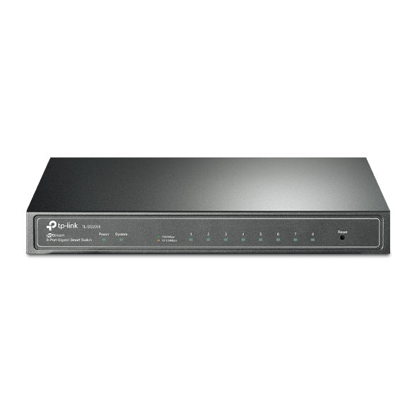TP-Link SG2008 JetStream 8-Port Gigabit Smart Switch PORT: 8× Gigabit RJ45 Ports: Desktop Steel Case, Static Routing,Omada TP-LINK