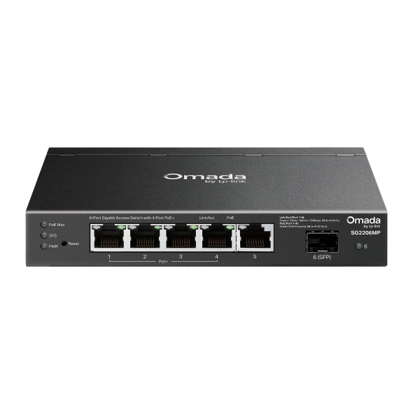 TP-Link Omada 6-Port Gigabit PoE+ Managed Network Switch SG2206MP TP-LINK