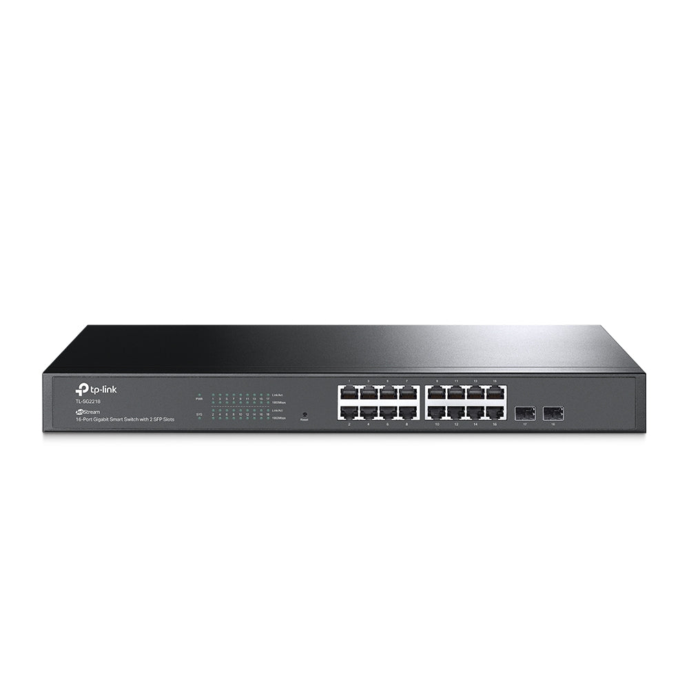 TP-Link SG2218 JetStream 16-Port Gigabit Smart Switch with 2 SFP Slots, Support Omada SDN, L2/L3/L4 - SG2218