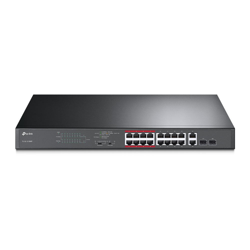 TP-Link 16-Port Unmanaged PoE+ Switch with 2 Gigabit SFP TP-LINK