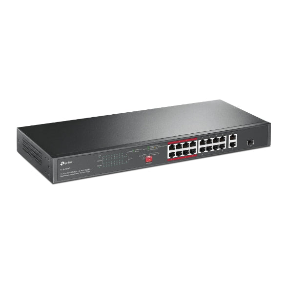 TP-Link TL-SL1218P 16-Port PoE+ Rackmount Gigabit Switch