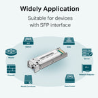 TP-Link TL-SM321B-2 BiDi SFP Module - 2km Gigabit Fiber Optic Transceiver