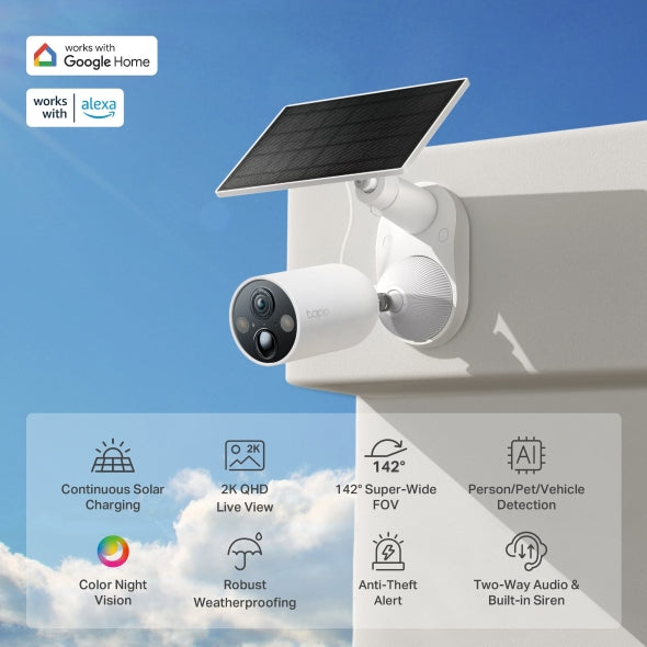 TP-Link Tapo TC85 Solar Wireless 2K Security Camera Kit - Color Night Vision TP-LINK