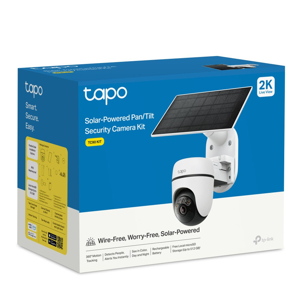 TP-Link Tapo TC90 Solar Pan/Tilt 2K Wireless Outdoor Security Camera TP-LINK