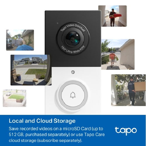 TP-Link Tapo 2K Wireless Video Doorbell - 6-Month Battery & Night Vision TP-LINK