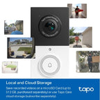 TP-Link Tapo 2K Wireless Video Doorbell - 6-Month Battery & Night Vision TP-LINK