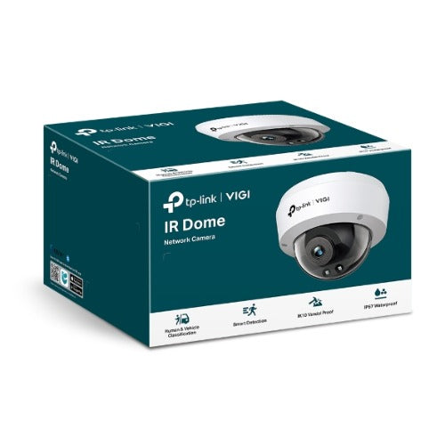 TP-Link VIGI 4MP C240I(4mm) IR Dome Network Camera, 4mm Lens, Smart Detection, 3YW VIGI C240I(4mm) - VIGI C240I(4mm)