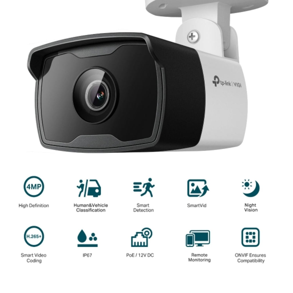 VIGI C340I 4MP Outdoor Bullet Security Camera with Smart Detection TP-LINK