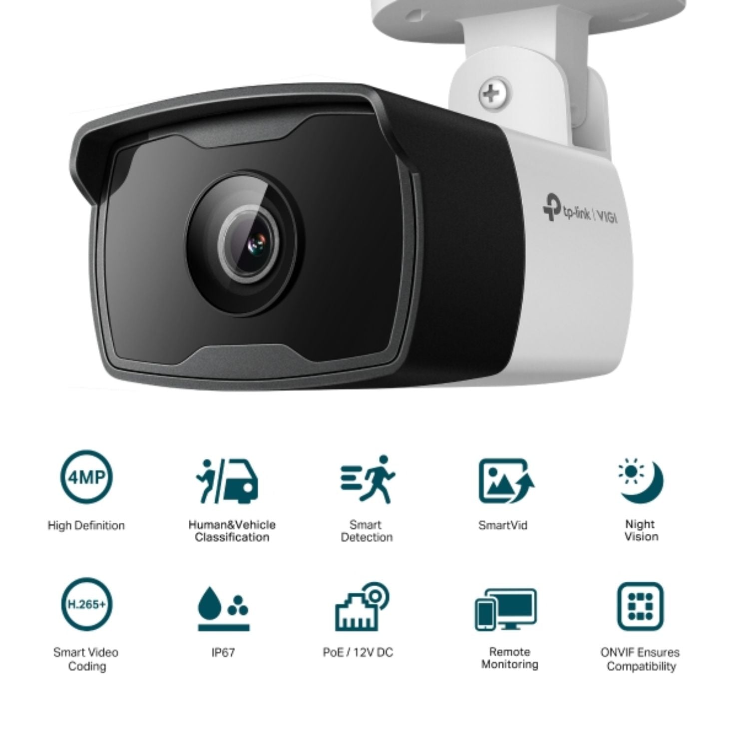 VIGI C340I 4MP Outdoor Bullet Security Camera with Smart Detection TP-LINK