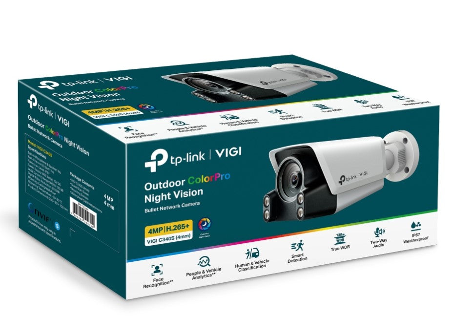 TP-Link VIGI C340S 4MP ColourPro Outdoor Security Camera TP-LINK