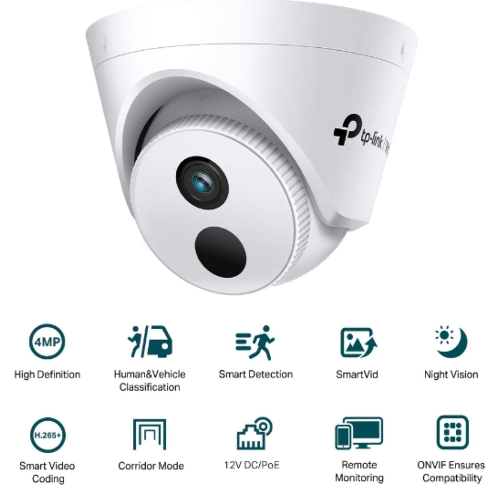 VIGI 4MP Smart Turret Security Camera | PoE & Night Vision TP-LINK
