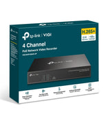 VIGI 4-Channel 4K PoE NVR - 8MP Security Camera Recorder TP-LINK
