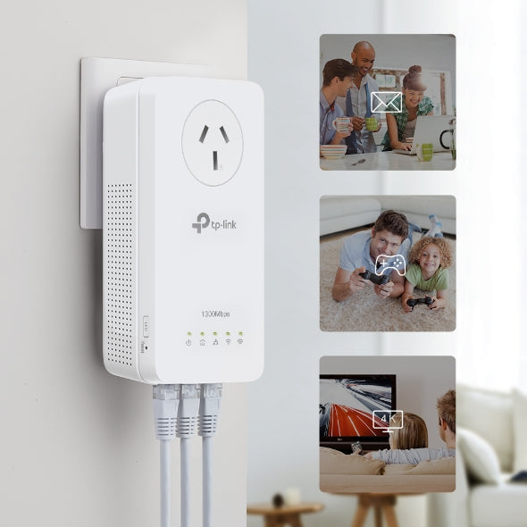 TP-Link AV1300 Gigabit Passthrough Powerline Wi-Fi Kit with OneMesh TP-LINK