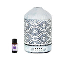 mbeat activiva Vintage White Metal Aroma Diffuser - 100ml, 7 LED Colors 