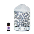 mbeat activiva Vintage White Metal Aroma Diffuser - 100ml, 7 LED Colors 