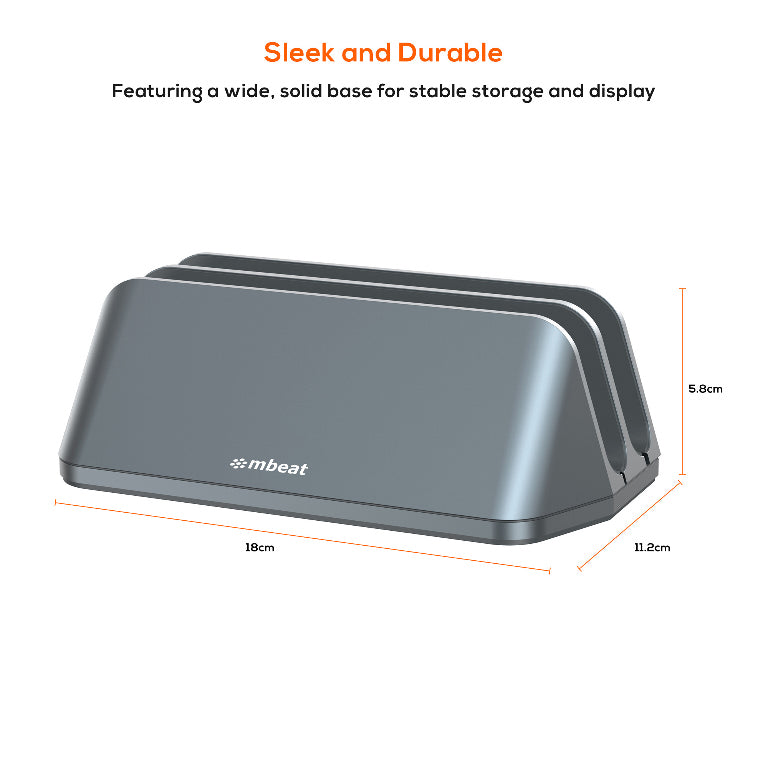 mbeat Stage S5 Dual Vertical Laptop & Tablet Stand - Adjustable MBEAT
