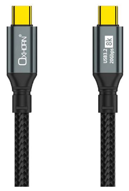 Oxhorn USB-C to USB-C 2m Cable: 8K Video, 20Gbps Data, 100W Power