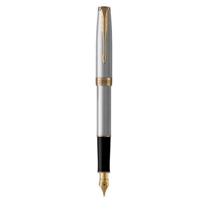 Parker Sonnet SS GT Fountain Pen - Stainless Steel & Gold Trim 