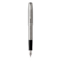 Parker Sonnet Stainless Steel Fountain Pen with Chrome Trim 