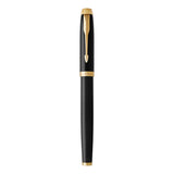 Parker IM Black Fountain Pen with Gold Trim 