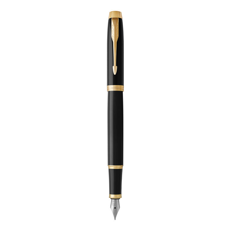 Parker IM Black Fountain Pen with Gold Trim 