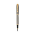 Parker IM Gold Fountain Pen - Brushed Metal 
