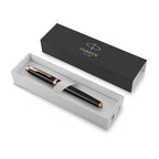 Parker IM Black & Gold Ballpoint Pen - Blue Ink 