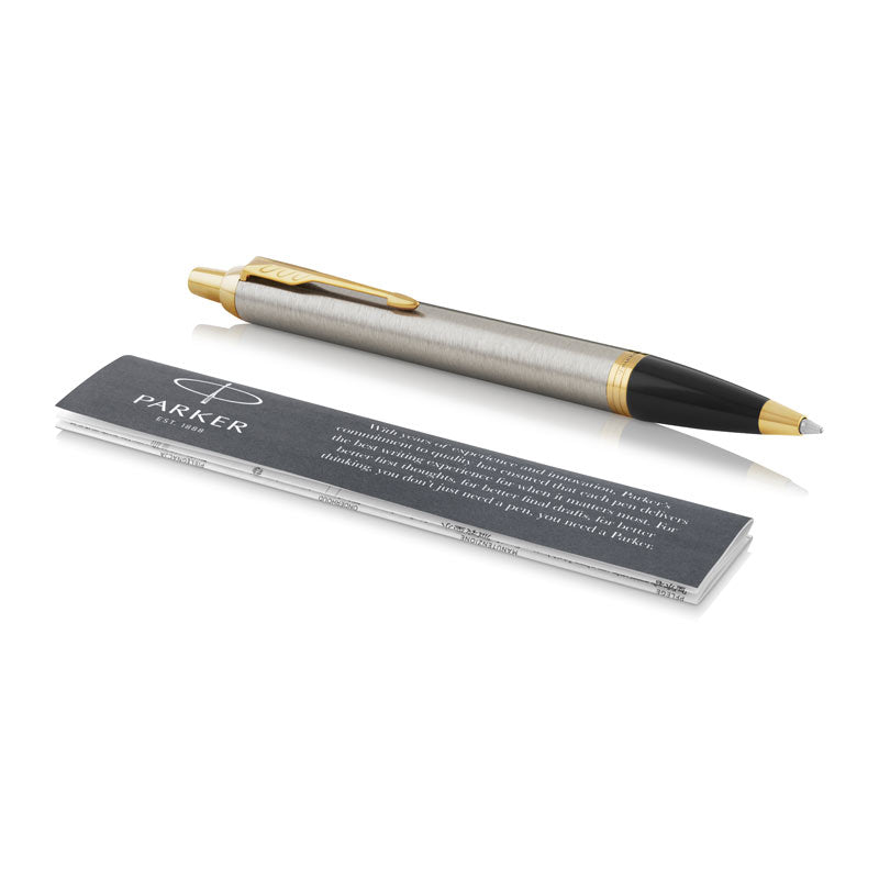 Parker IM Brushed Metal Blue Ballpoint Pen 