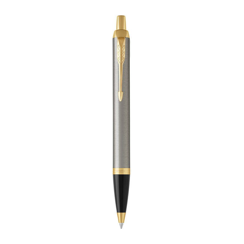 Parker IM Brushed Metal Blue Ballpoint Pen 