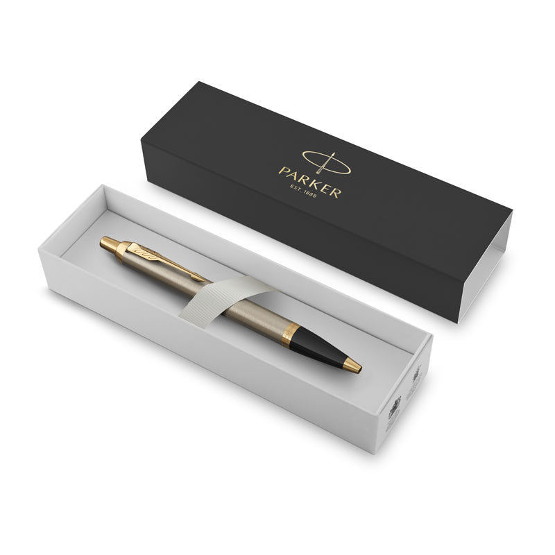 Parker IM Brushed Metal Blue Ballpoint Pen 