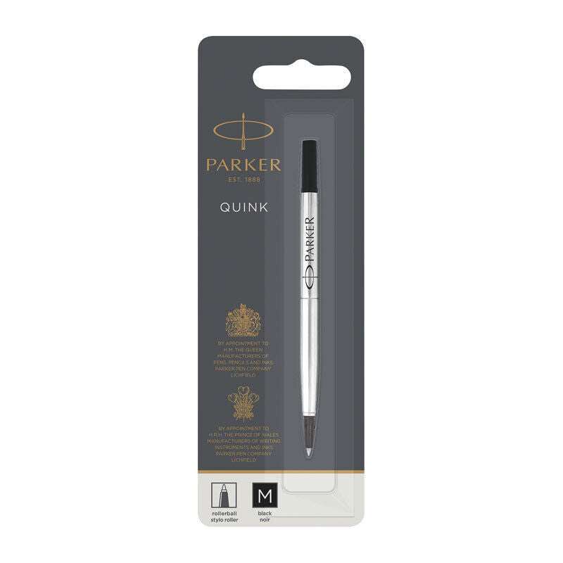 Parker Rollerball Refill - Medium Black Ink 