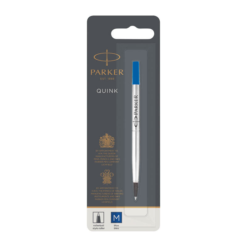 Parker Rollerball Pen Refill - Medium Blue Ink 