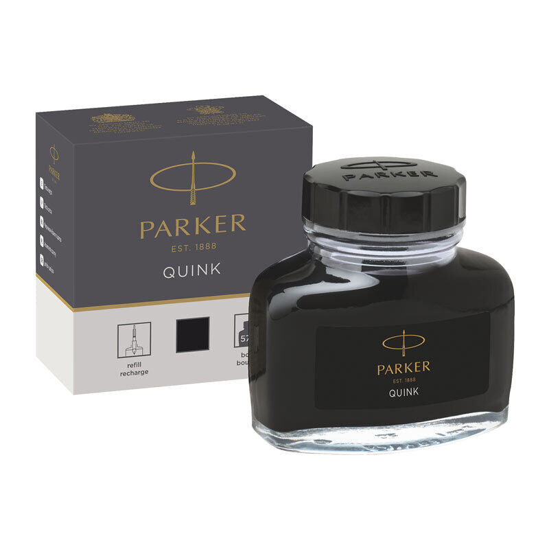 Parker Black Fountain Pen Ink Bottle 