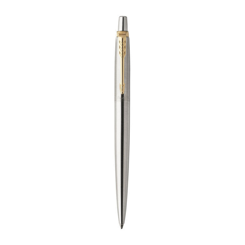Parker Jotter Stainless Steel Gold Trim Ballpoint Pen 