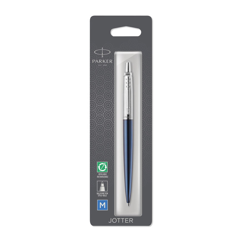 Parker Jotter Royal Blue Chrome Trim Ballpoint Pen 