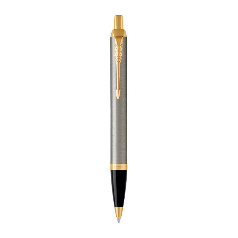 Parker IM Brush Metal Blue Ballpoint Pen 