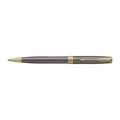 Parker Sonnet Grey Lacquer Gold Trim Ballpoint Pen 